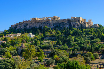 Fototapeta na wymiar Acropolis of Athens, an ancient citadel in Athens, Greece