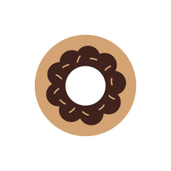 Isolated sweet donut flat style icon vector design