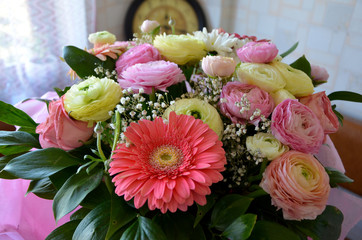 beautiful bouquet with colorful flowers