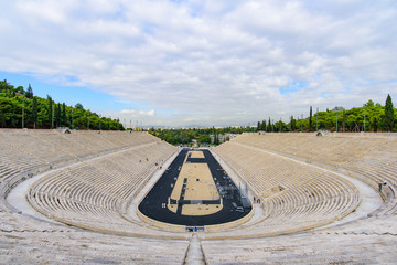 Panathenaic Stadium, which hosted the first modern Olympics, in Athens, Greece