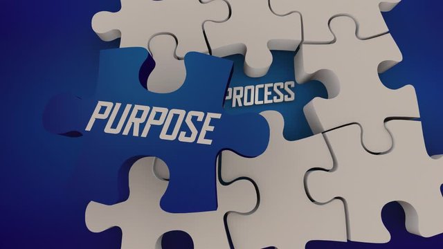 Purpose Over Process Puzzle Pieces Put Customer First 3d Animation