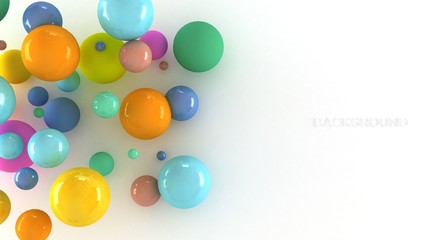 3d render ball background. colorful balls abstract