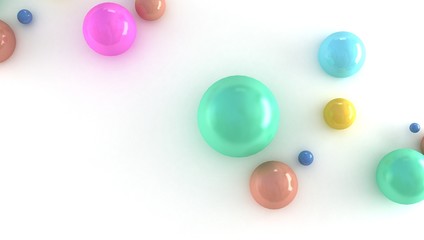 3d render ball background. colorful balls abstract