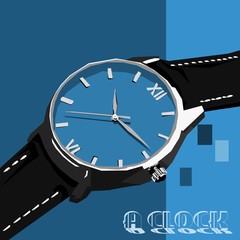 Simple design of illustration wristwatch 