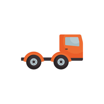 Isolated truck vehicle flat style icon vector design