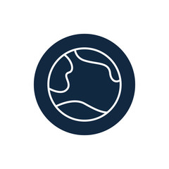 Isolated mars line block style icon vector design