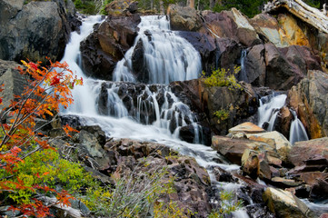 A  small waterfall in the Lake Tahoe area