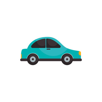 Isolated car vehicle flat style icon vector design