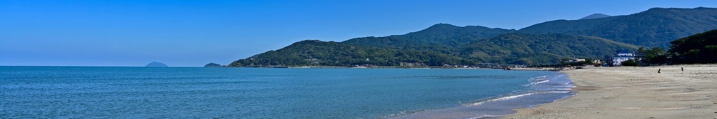 Fototapeta premium 虹の松原の海辺から見たパノラマ情景＠佐賀