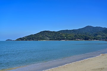 Obraz premium 虹の松原の海辺から見た情景＠佐賀