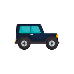 Isolated jeep car vehicle flat style icon vector design
