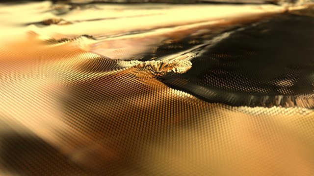 Abstract Gold Digital Shock Waves Background, Technology Innovation Landscape