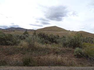 landscape with mountains and clouds