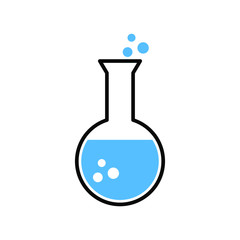 Chemistry icon isolated on white background. Thin line chemistry outline icon vector illustration. Linear symbol for use on web and mobile apps, logo, print media. EPS10