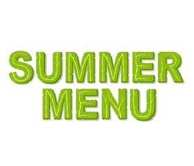Naklejka premium Summer menu design template with place for your text. Isolated vector illustration on white background.