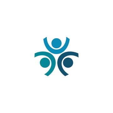 teamwork logo template vector icon illustration