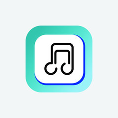 Icon Music Vector Line Art, Music Logo, Music Vector, Music Icon