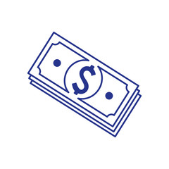 stack of bills dollar isolated icon vector illustration design