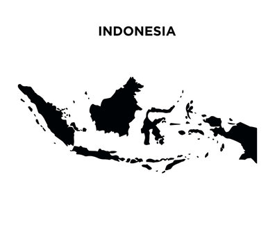 Indonesia map icon vector logo design template