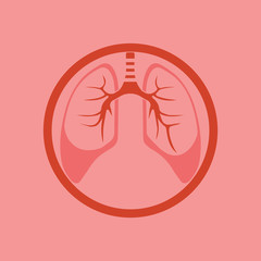  human lungs icon vector illustration design