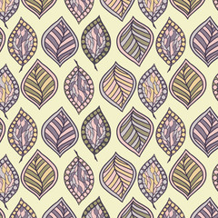 delicate seamless background with leaves, stock vector illustration