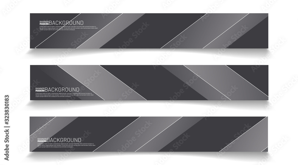 Wall mural collection of rectangular banners. abstract vector background for your design