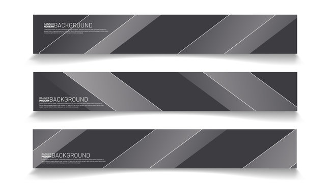 Collection of rectangular banners. Abstract vector background for your design