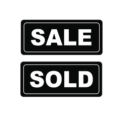 sale and sold vector icon