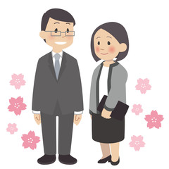 Fototapeta premium 卒業（両親）