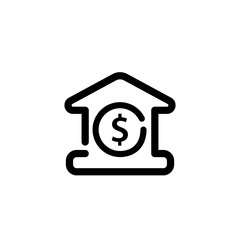 Vector illustration, bank icon design