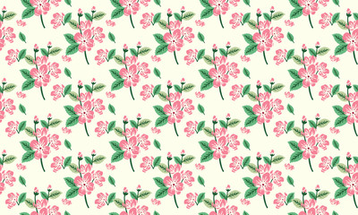 Modern banner for spring, with elegant of leaf and floral pattern background.
