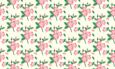 Modern banner for spring, with elegant of leaf and floral pattern background.