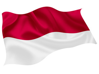 インドネシア　  国旗　世界　アイコン