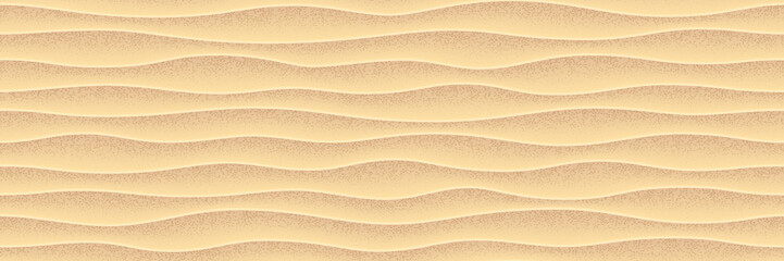 Sea yellow sand. Vector seamless pattern - obrazy, fototapety, plakaty