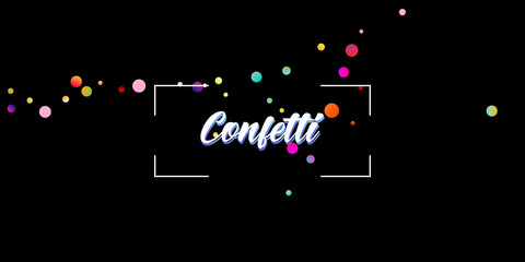 Carnival Confetti Explosion Vector Background. Falling Color Tinsel, Fiesta Celebration Design. 