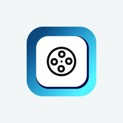 Icon Video Vector Line Art, Videos Icon, Cinema Icon