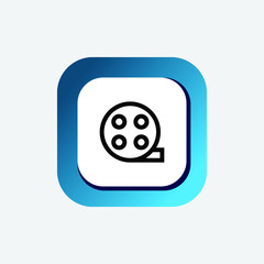 Icon Video Vector Line Art, Videos Icon, Cinema Icon