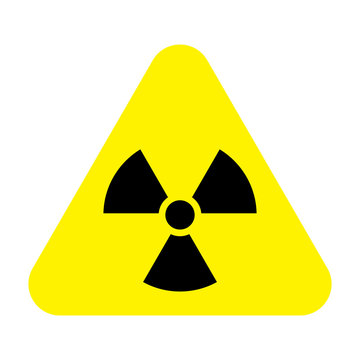 danger radiation sign vector