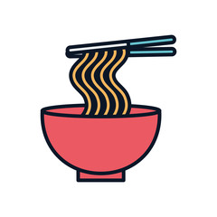 Isolated japanese house line fill icon vector design
