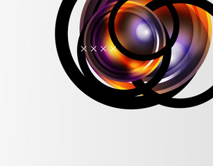 Abstract background - glossy glass bubbles, abstract sphere shapes. Vector Illustration For Wallpaper, Banner, Background, Card, Book Illustration, landing page