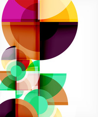 Abstract background, circle and triangle design round shapes overlapping. Geometric trendy template. Vector Illustration For Wallpaper, Banner, Background, Card, Book Illustration, landing page