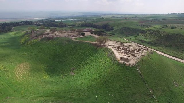 Flying around Tel Hazor National Park. Israel. DJI-0001-05