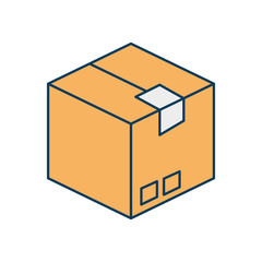 box package cargo isolated icon vector illustration design