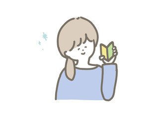 Woman holding a beginner mark.