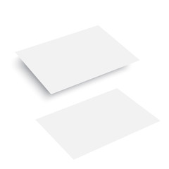 Realistic business card with soft shadow. Vector