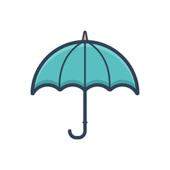 Color illustration icon for umbrella safe 