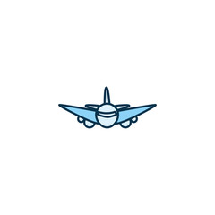 Isolated airplane line style icon vector design