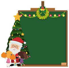 Border template with christmas theme background