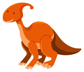 Single picture of parasaurolophus in orange