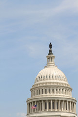 Washington Monument and american flag at Washington DC 